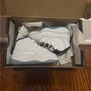 Jordan Kids White and Black Sneakers